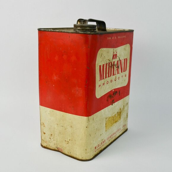 Vintage Midland Products 2-Gallon Oil Can Minneapolis MN Milwaukee WI Mason City - Picture 6 of 8